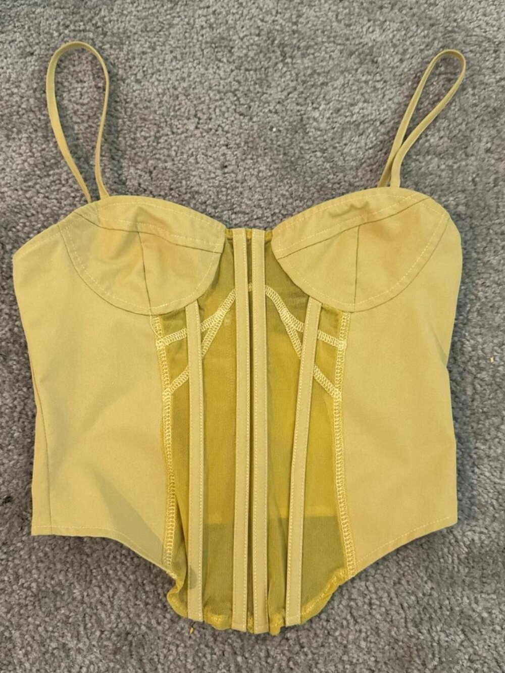 PrettyLittleThing Women's Yellow Corset